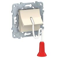 SE Unica New Беж Выключатель со шнуром 1 м, без фиксации, сх. 1