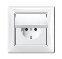 ABB BJB Basic 55 Бел Розетка с/з 16А 250В, IP44, в сборе