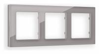 Рамка ALFA Platos (Сталь Стекло органическое) 3-ая AF330503