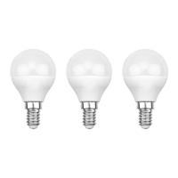 Лампа светодиодная Шарик (GL) 9.5 Вт E14 903 Лм 6500 K холодный свет (3 шт./уп.) Rexant