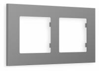 Рамка ALFA Qubi (Сталь матовый) 2-ая AF250502