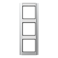 JUNG A 500 Алюминий Рамка 3-ая с шильдиком вертикальная