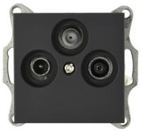 Jasmart G Черный матовый Розетка TV+FM+SAT проходная