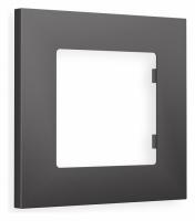 Рамка ALFA Qubi (Антрацит серый) 1-ая AF250651