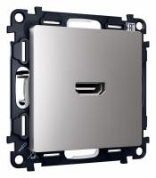 Комплект механизма розетки HDMI 2.0 ALFA MA514010 Сталь матовый 40V/500mA 2.0GHz 5-18Gbit/s QUANT