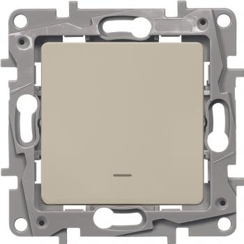 Legrand Etika Слоновая кость Выключатель 1-клавишный с подсветкой, 10А, Винтовые клеммы