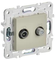 IEK SKANDY Бежевый Розетка двойная TV+SAT SK-A13B