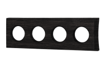 BIRONI Шедель Бук Угольно-черный Рамка 4-ая на бревно 280мм (скрытый монтаж)