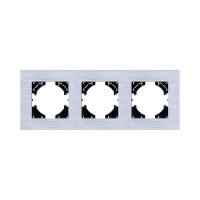 Рамка 3-постовая, серебро Kollinger Reflex AL RA3SR