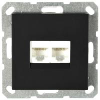 Jasmart G Черный матовый Розетка RJ45 двойная