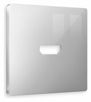 Лицевая панель ALFA (Серебро глянец) для HDMI розетки QUANT AP4140