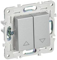 IEK SKANDY Серебряный Выключатель жалюзи 10А SK-V12S