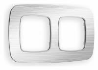 Рамка OMEGA Radian (Серебро Металл шлифованный) 2-ая OF580102