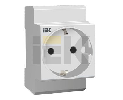 IEK KARAT Розетка РАр10-3-ОПс заземлением на DIN-рейку