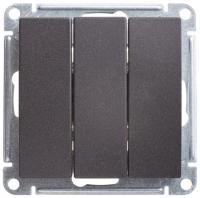 Systeme Electric Wessen 59 Черный бархат Выключатель 3-клавишный, 10АХ