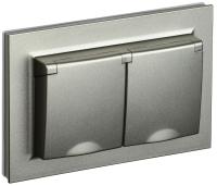 IEK BRITE Роз. 2-я с кр. 16А в сб IP44 РСбш12-3-44-БрШ шамп.