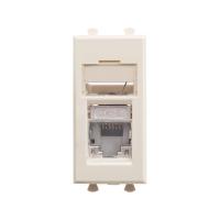 DKC Avanti Ванильная дымка Компьютерная розетка RJ-45  категория 6 экранированная 1 модуль