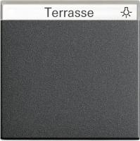 Gira S-55 Антрацит Клавиша 1-ая с полем для надписи