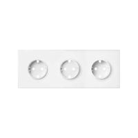 Simon 100 Белый матовый  Кит 3 поста, фронт. Накладка на 3 розетки Schuko