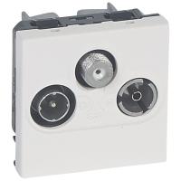 Legrand Mosaic Алюминий Розетка R/TV/Sat WCD 2m