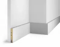 Плинтус AP75 под покраску, белый, 100x16x2400 мм, МДФ