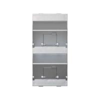 Simon Connect Алюминий Плата наклонная со шторками на 2 модуля MD (RJ45, оптоволокно), Cima-модуль 52x108мм