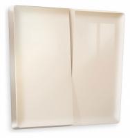 Лицевая панель ALFA (Бежевый глянец) для 2-клавишных выключателей QUANT AP3030