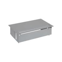 Simon 400 Алюминий Врезной розеточный блок с крышкой и мет. вводом, 4x2P+E, 1 пустое отвертие