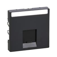 SE Merten SM Антрацит Накладка розетки ТЛФ/комп 1-ой прямой