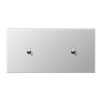 JUNG LS1912 Алюминий Центральная плата, 2 поста, для горизонтальной установки, тумблеры 1+1,цилиндр; метал. исполнение