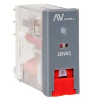 EKF AVERES Реле промежуточное с кнопкой и мех. Индикацией RPAt 22/2 8A 230В AC