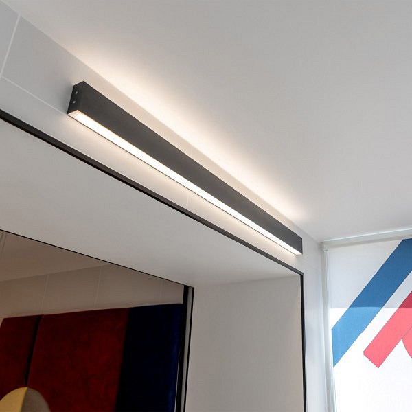 Линейный светодиодный накладной двусторонний светильник 53см 20Вт 4200К черная шагрень 101-100-40-53 Elektrostandard Grand a042924