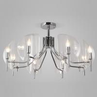 Потолочная люстра со стеклянными плафонами 60135/8 хром Eurosvet Rocco
