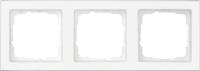 Gira E2 Белый матовый Рамка 3-ая, с полем для надписи