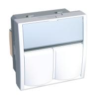 SE Altira S-ONE Розетка 2xRJ45 cat.5E экран. R9003