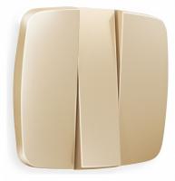 Лицевая панель OMEGA (Шампань) для 3-клавишных выключателей QUANT OP6050