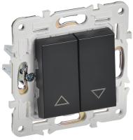 IEK SKANDY Черный Выключатель жалюзи 10А SK-V12Bl