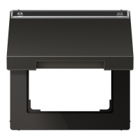 JUNG LS 990 Антрацит Крышка откидная с возвратной пружиной и полем для надписи 12x15мм