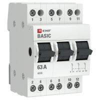 EKF Basic Трехпозиционный переключатель 3P 63А