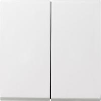 Gira S-55 Бел глянц Клавиши 2-е с комплектом уплотн.IP44 для клавишн.и кнопоч.выкл.