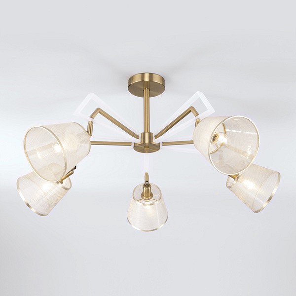 Потолочная люстра 60082/5 золотая бронза Eurosvet Alicante Потолочная люстра 60082/5 золотая бронза Eurosvet Alicante