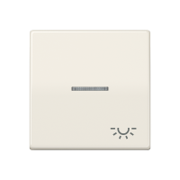 JUNG Клавиша для выключателя с окошком для подсветки и символом "свет" слоновая кость