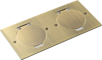 Лючок Surface 4 мод. (2 мод. 45х45 мм.), круглая крышка, античная латунь, IP44
