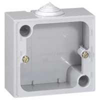 Legrand Plexo Серый Накладная монтажная коробка 1-я для розеток 55703,55706,55708, 79х86х40мм