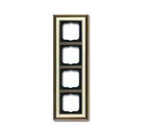 ABB BJE Династия Античная латунь/Белое стекло Рамка 4-ая
