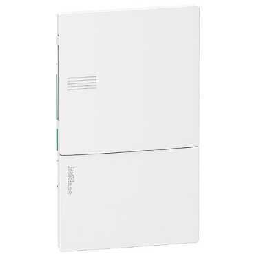 SE RESI9 MP (Mini Pragma) Бокс встраеваемый с белой дверью 1 ряд/4 модуля,IP40, IK07, 50А, 2 клеммы, Италия