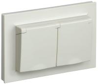 IEK BRITE Роз. 2-я с кр. 16А в сб IP44 РСбш12-3-44-БрКр беж.