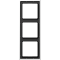 JUNG Рамка 3-кратная, пластик благородная сталь, белая