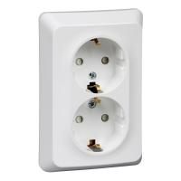 SE Этюд Бел Розетка 2-ая с/з со шторками 16А 250B