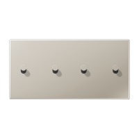 JUNG LS1912 Нержавеющая сталь Центральная плата, 2 поста, для горизонтальной установки, тумблеры 2+2,конус; метал. исполнение